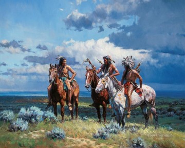 アメリカインディアン Painting - 西部アメリカン・インディアン 22